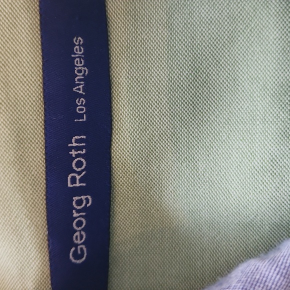 Georg Roth Los Angeles green button down shirt, size medium - Picture 10 of 12